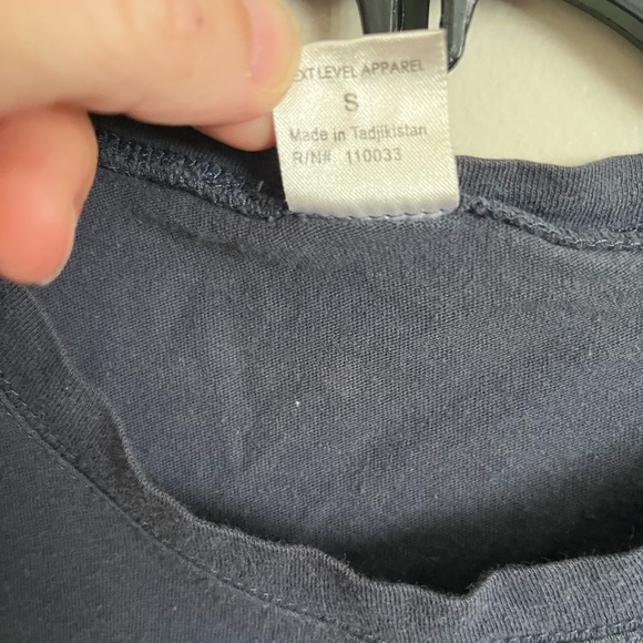 00’s nine inch nails with teeth tour Navy crop Tee - Picture 2 of 3